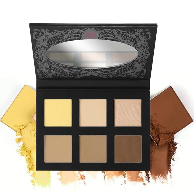 Frankie Rose Cosmetics Pro Contour Palette - Long-Wearing, Matte Finish Highlight Shades With Complementary Contour, Color Correctors & Shimmer Highlight Tones For All Skin Types