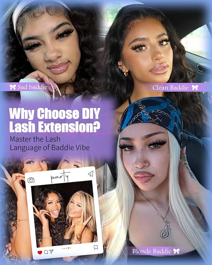 Wtvane 260D Lash Clusters Volume Eyelash Clusters 12-20mm Manga Lash Extension 6-7mm Bottom lashes Clusters D Curl Individual Lashes Long Cluster Eyelash Extensions Spiky False Eyelashes Baddie Look