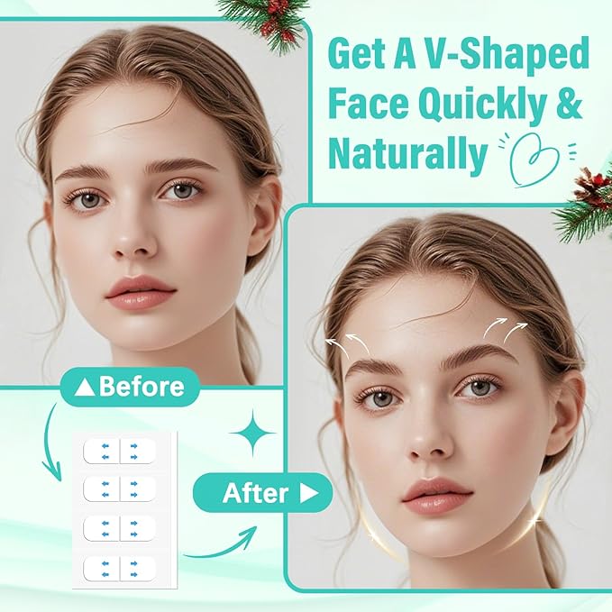 Neck Tape Lifting Invisible, Face Lift Tape Instant Facelift Under Makeup, V Edge Patches Skin Lifter Tapes for Turkey Neck, Loose Sagging Skin, Wrinkle, Jowl, Eye, Double Chin (1 Count (Pack of 280))