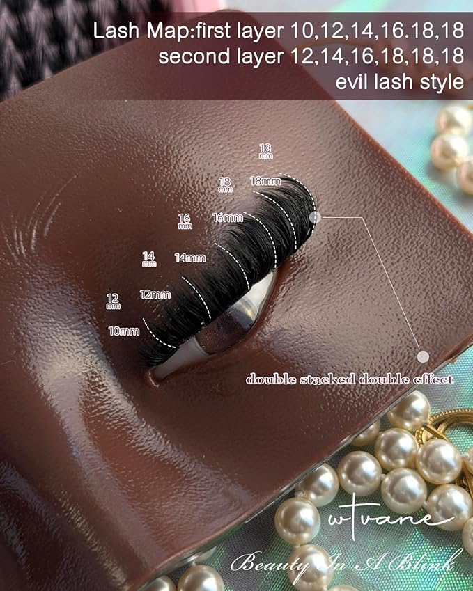 Wtvane Manga Lash Clusters Wispy Eyelash Clusters 10-18MM Lash Extensions D-Curly Fluffy Individual Lashes Cluster Spiky Cluster Eyelash Extensions Mink False Eyelashes Volume Eye Lash Extension Look