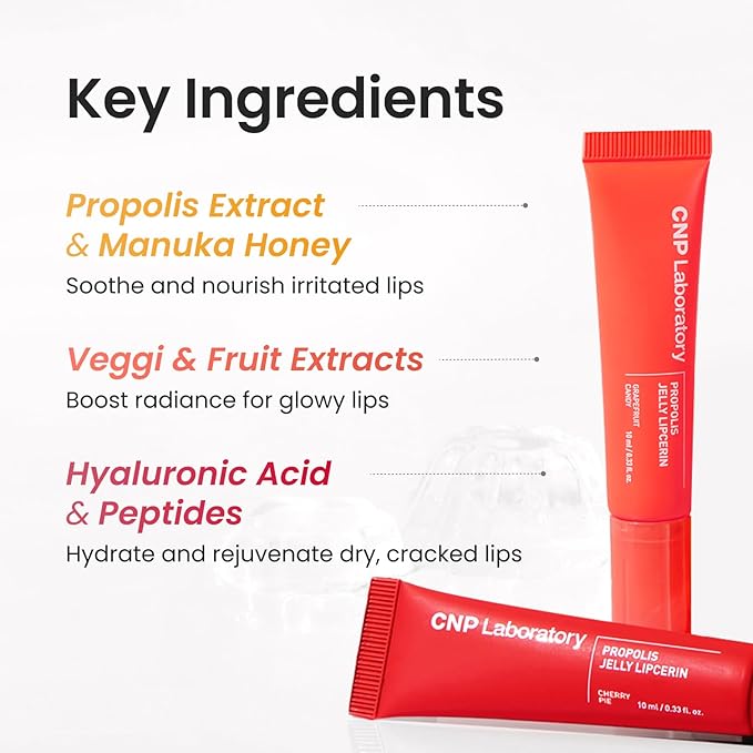 CNP Propolis Jelly Tinted Lipcerin™ - 03 Caramel Pudding, Hydrating Lip Balm & Gloss with Manuka Honey + Hyaluronic Acid, Stocking Stuffers, Gifts for Women, 0.3 fl.oz.