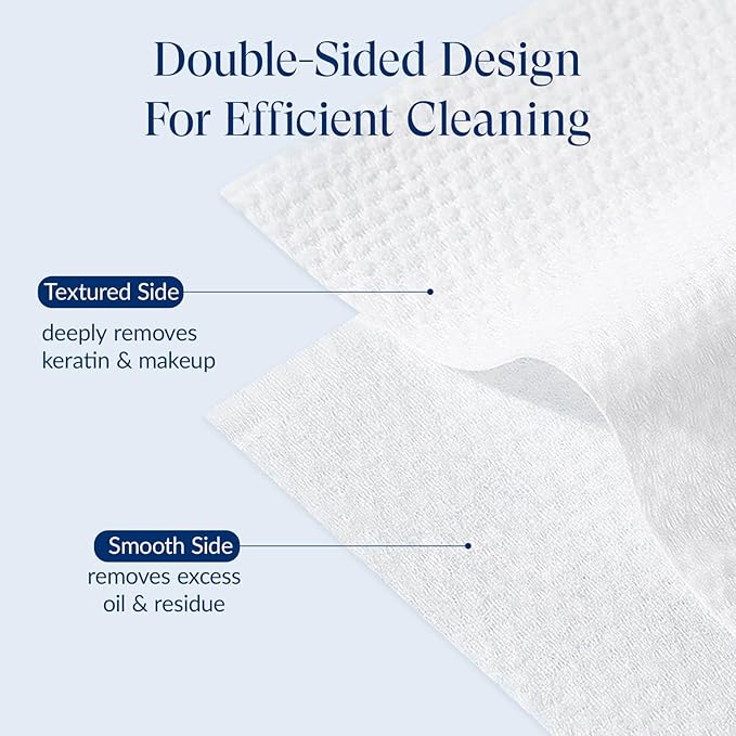 Clean XL Disposable Face Towels 11.8"×7.8", 100% Biobased Biodegradable Viscose, Ultra Soft & Hygienic Facial Towelettes for Makeup Removal and Skincare, Safe for All Skin Types, 360 Count, 6 Packs