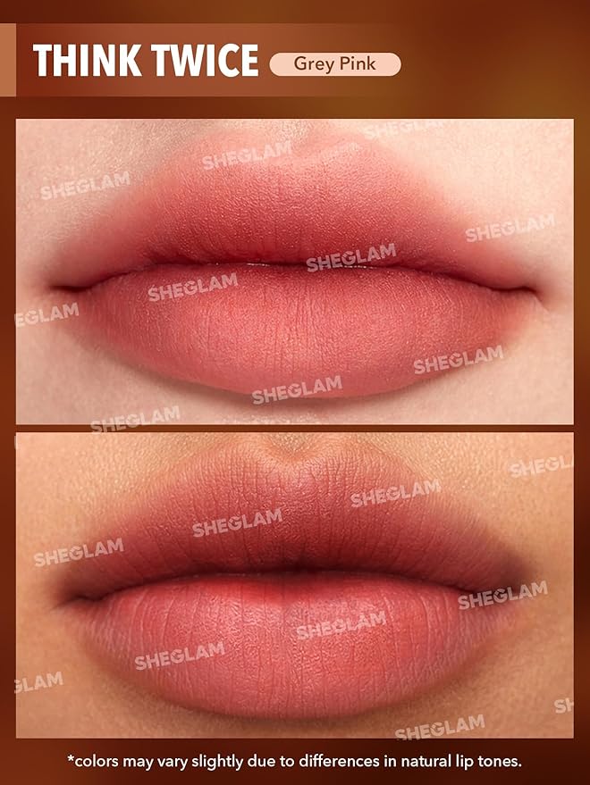 SHEGLAM Soft Haze Lip Blur Waterproof Liquid Lipstick Matte Transfer-Proof Lip Tint Lasting Super Stay Lip Stain-Think Twice