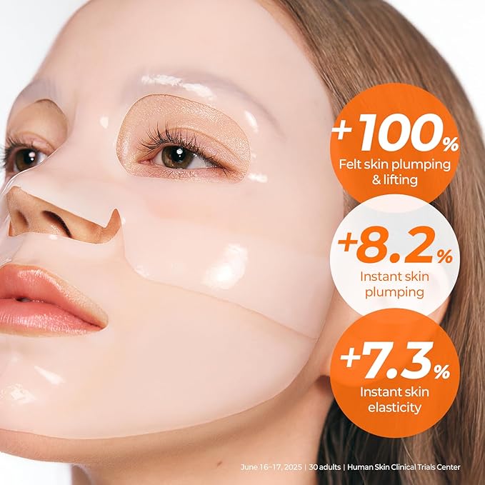 signiq Peptide Instant Plumping Mask, Embossed Hydrogel Mask, Lifting, Firming, PDRN, Skin-Elasticity, Korean Skincare, 34g x 3ea