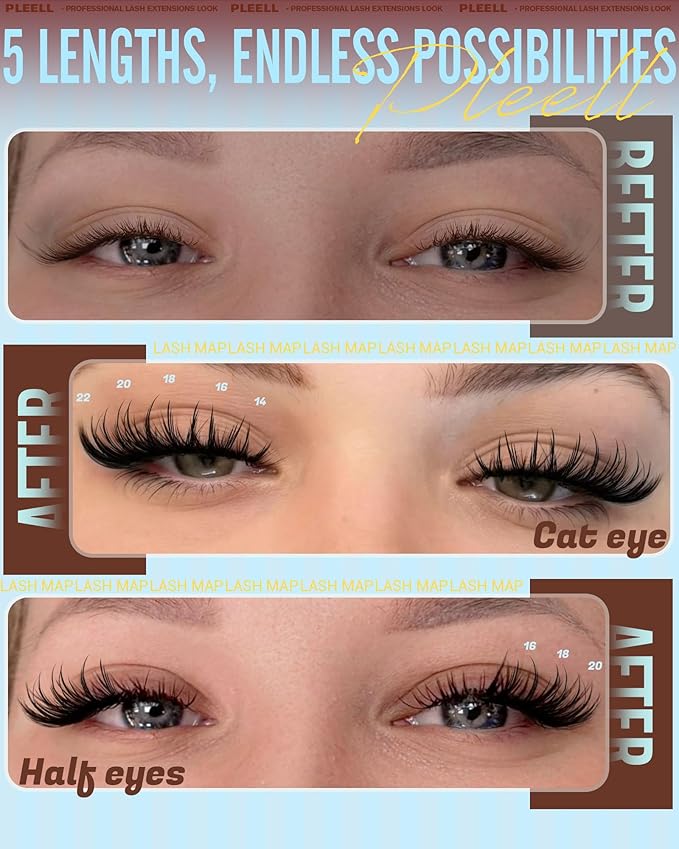 Lash Clusters Manga Eyelash Clusters With Spikes Bunny Cluster Lashes Natural Volume Cluster Eyelash Extensions 14-22mm D curly Individual Lashes Wet Look