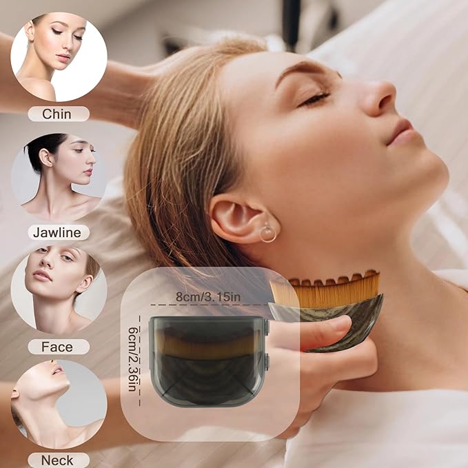 Lymphatic Contour Face Brush, Contour Face Brush Lymphatic Drainage Massager for Face, Ergonomically Designed to Fit The Skin Precisely and Relieve Fatigue (2PCS)