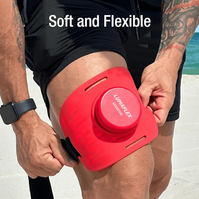 Essential Red Light Therapy Wearable, Flexible & Body Contouring with Straps, Dual Core Chips with Clinical Grade LED Red Light (650nm) and Near-Infrared (850nm) High Power Panel
