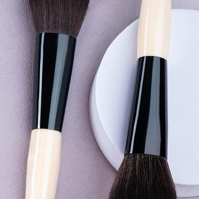 Natural Blush Brush, Black Goat Hair Makeup Brushes, Blush Makeup, Natural Hair Powder Brush, Detail Blush Brushes, Fluffy Blush Brush for Cheeks, Nose Contour Brush. (804B)