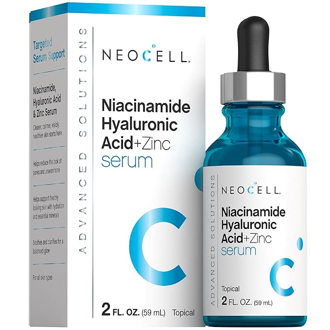 Niacinamide Hyaluronic Acid Serum | 2 fl oz | Plus Zinc | Moisturizing Formula | for Face and Neck | Advanced Skincare