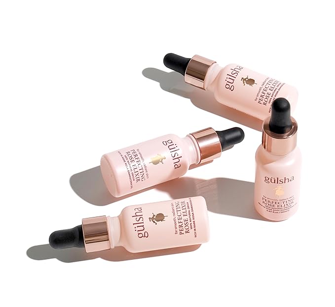 GULSHA PERFECTING ROSE ELIXIR, Rosa Damascena Essential Oil for Face, Nourishes and Revitalizes the Dehydrated Skin, Increase the Skin Elasticity, Free from Chemicals, 20 ml (0.67 Fl Oz)