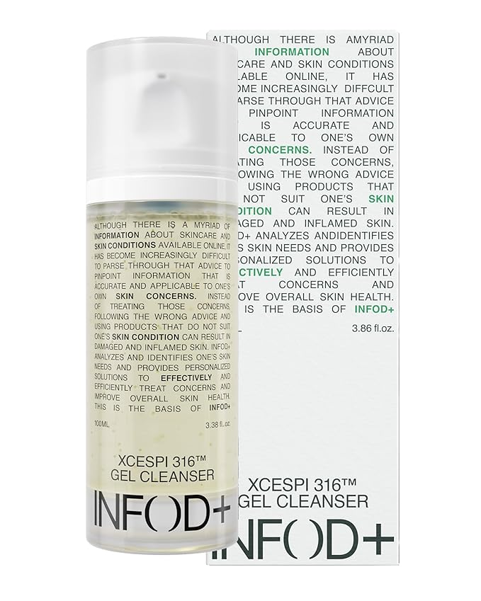 INFODPLUS XCESPI316 Gel Cleanser – Exosome & Walnut Powder | Foaming Korean Face Wash for Deep Pore Cleansing, Blackhead Care & Hydration