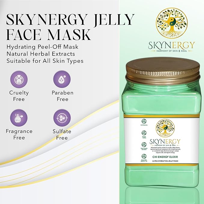 Chi Energy Elixir Jelly Mask - Professional Hydro Glo Peel Off Mask for Skin Hydration, Soothing Skin & Glow - Suitable for All Skin Types, Vajafacial Jelly Mask | 12 Applications (30 Fl Oz)