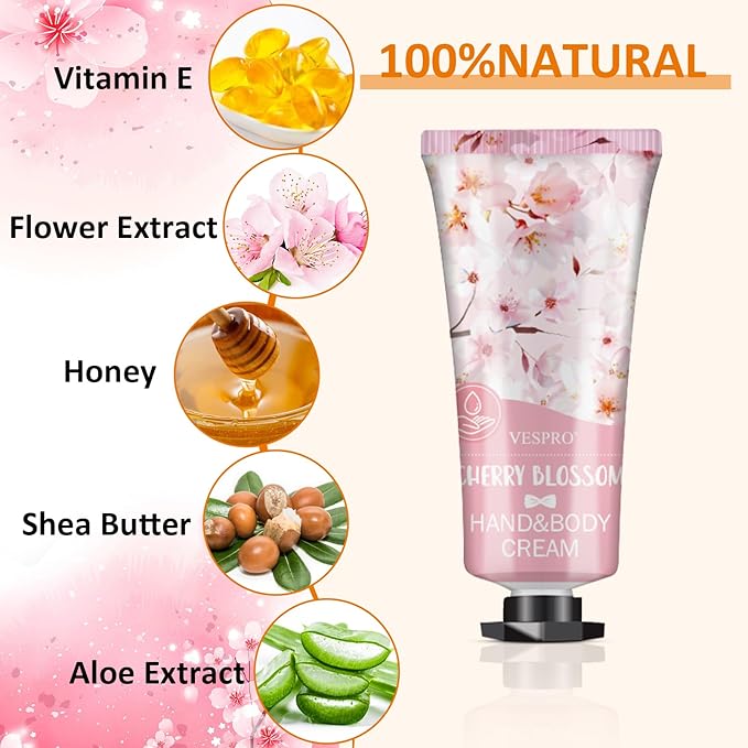 VESPRO 126 Pack Hand Cream Set, Mothers Day Gifts, Bulk Hand Lotion Travel Size for Dry Cracked Hands, Mini Hand Lotion for Valentines Day Gifts, Bridesmaid Gifts, Employee Appreciation Gifts