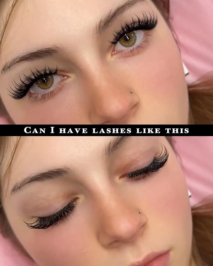 Lash Clusters Manga Eyelash Clusters With Spikes Bunny Cluster Lashes Natural Volume Cluster Eyelash Extensions 14-22mm D curly Individual Lashes Wet Look