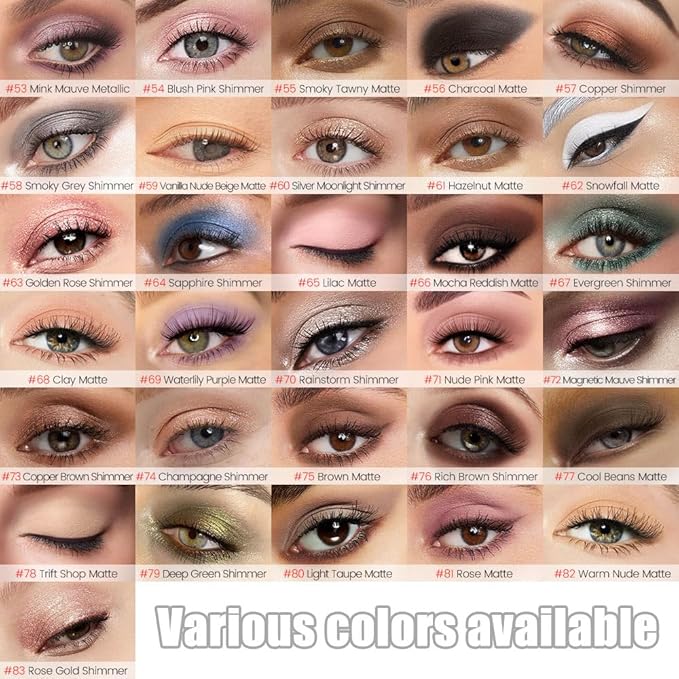 Kaely 8Pcs Cream Eye Shadow Sticks Set, Matte Eyeliner Pencil Eyeshadow Palette Makeup, Eye Highlighter Brightener Stick for Older Women Waterproof Pigmented, sombras para ojos, New-13