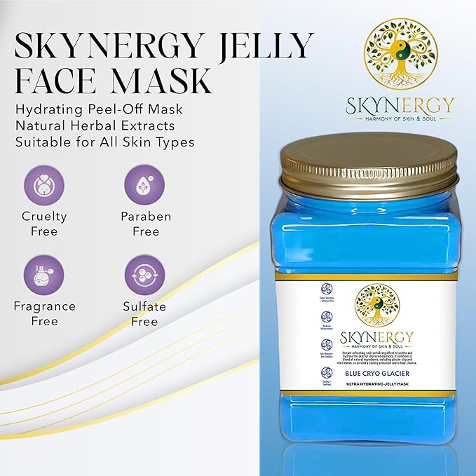 Blue Cryo Glacier Jelly Mask - Professional Peel Off Jelly Mask for Hydration & Glow - Vajafacial Jelly Mask - Spa Grade Skincare Mask for Home Use, Hydro Glo Mask |12 Applications (30 Fl Oz)