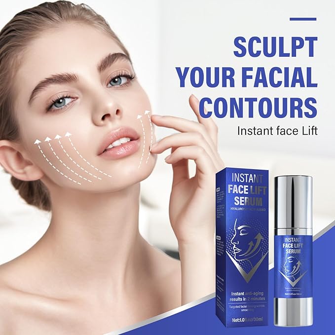 Instant Face Lift Serum，Face Lifting & Skin Tightening, Smooth Fine Lines, Pores and Deep Wrinkles, 1Fl Oz