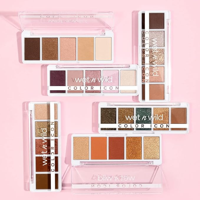 wet n wild Color Icon Eyeshadow Makeup 5 Pan Palette, Matte, Shimmer, Metallic, Long Wearing, Rich Buttery Pigment, Cruelty Free - Camo-flaunt