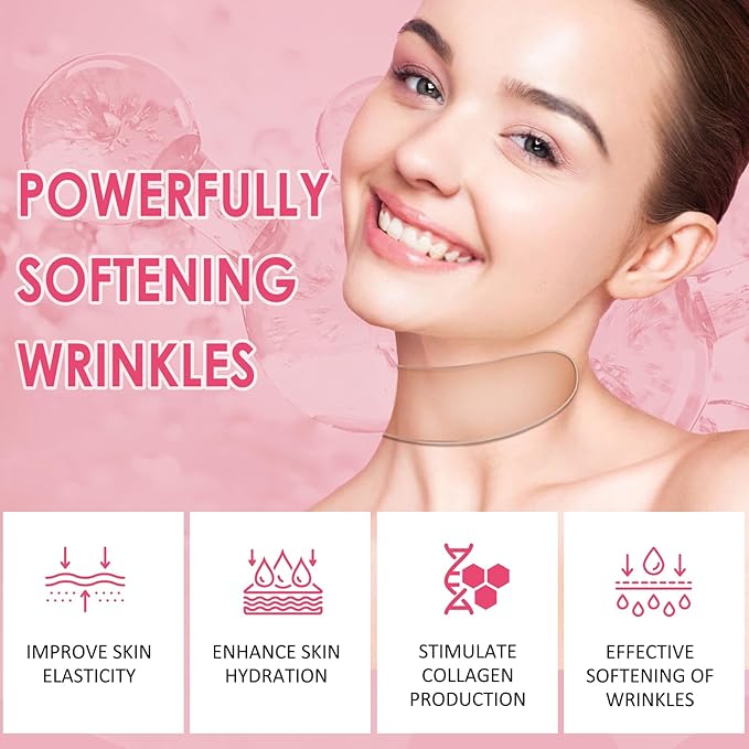TEAWOO 4 PCS Silicone Neck Wrinkle Patches | Reusable Silicone Neck Patches for Wrinkles | Targeted Neck Wrinkle Pads | Neck Mask for Firming and Tightening | Revitalize and Firm Neck Wrinkles
