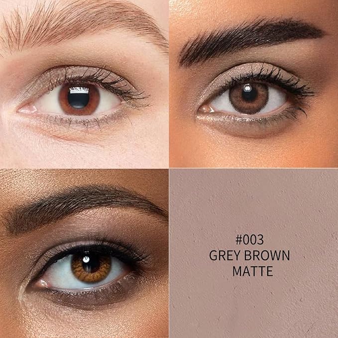 Cream to Powder Waterproof Eyeshadow Stick, Longwear, Easy-to-Apply, Smudge-Proof Matte Eyeshadow Pencil(003 Grey Brown Matte)