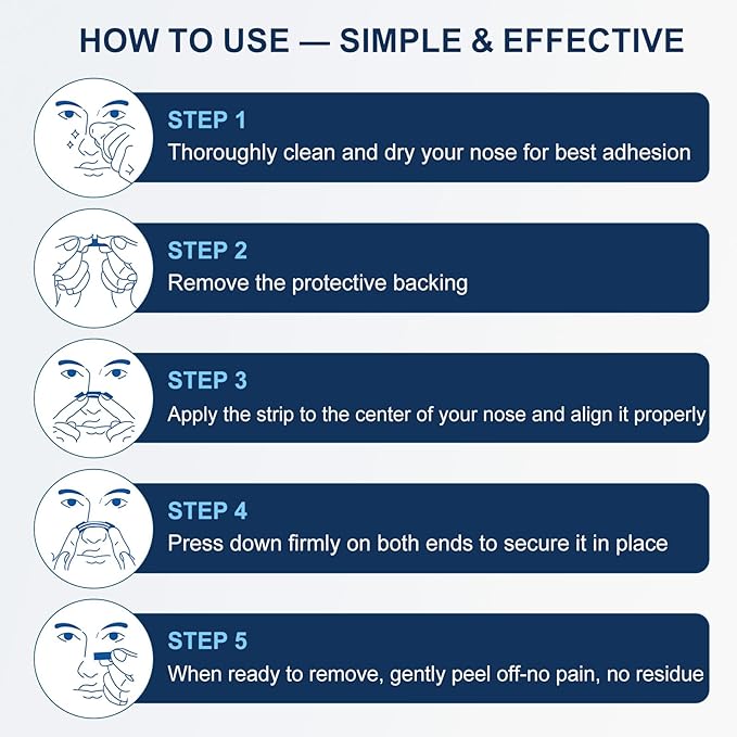 100PCS Nasal Strips for Snoring, Nose Strips for Breathing, Snore Stopper, Nasal Congestion Relief, and Better Sleep Aid