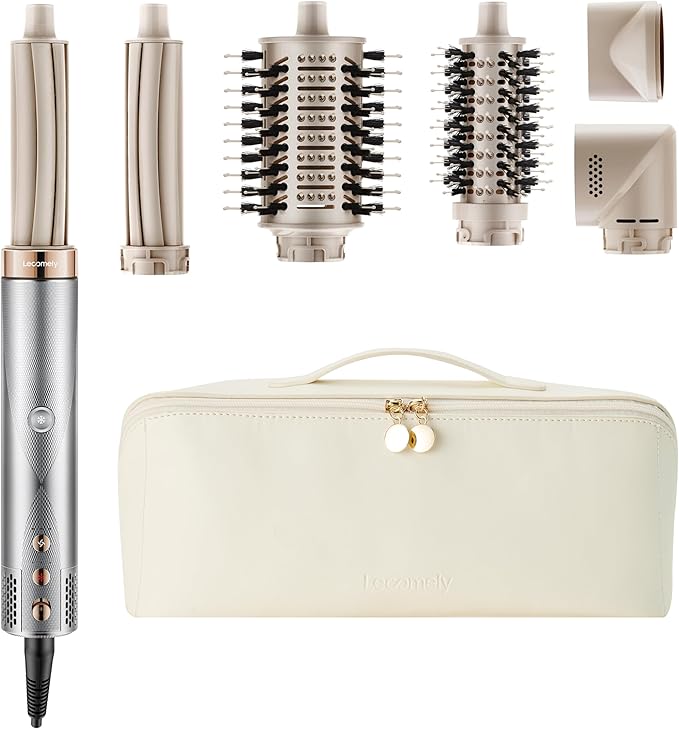Lecomely AirEdge A3 Hair Styler Bag Luxurious Leather Build Travel-Ready Design Fits All Accessories of Multi-Styler Brushes, nozzles, Curls Universal Fit