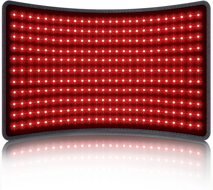 Comfytemp Red Light Therapy Pad for Body, Large Near Infrared Light Therapy Wrap with Timer, 32W Ligh Therapy Wrap with Band for Back Belly Leg Knee Thigh