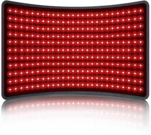 Comfytemp Red Light Therapy Pad for Body, Large Near Infrared Light Therapy Wrap with Timer, 32W Ligh Therapy Wrap with Band for Back Belly Leg Knee Thigh