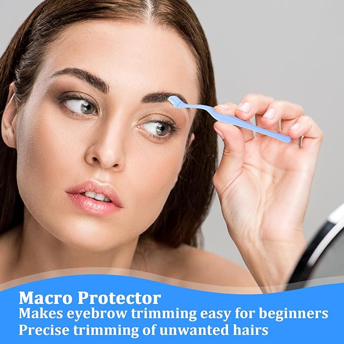 6Pcs Small Eyebrow Razor, Mini Razors for Women, 5.1"Eye Brow Razors for Women, Mini Eyebrow Trimmer with Safety Cap for Makeup Face Care (Multicolor)