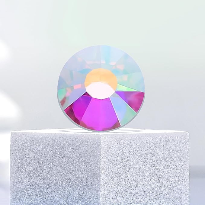 MEIBITE Flatback Rhinestones Bulk, 14400PCS Crystal AB Rhinestones for Clothes DIY Decoration Crafts, Crystal AB, SS20, 4.6-4.8mm
