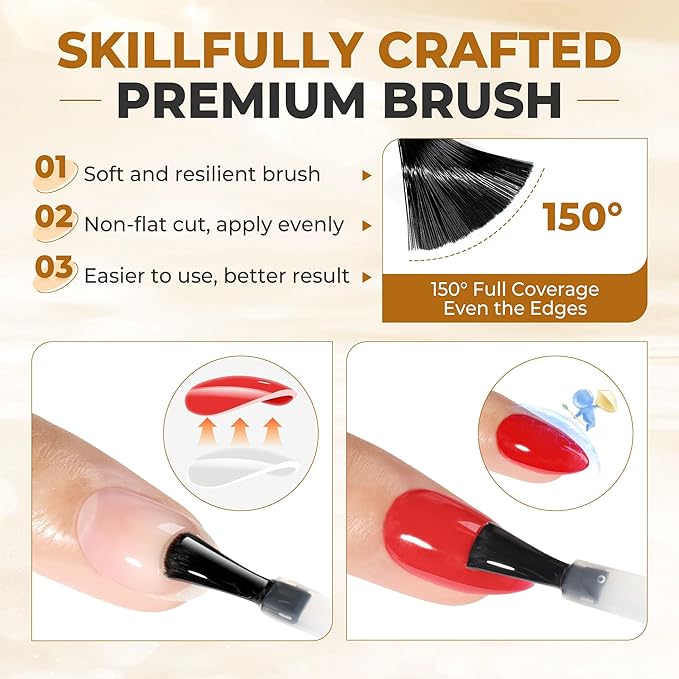 UNA GELLA No Wipe 2PCS Gel Top Coat Base Coat Set, Highly Glossy Top Coat Gel Nail Polish Strengthen and Acid-Free Clear Nail Base Soak Off, Key to Manicure for Her (U V Cure Need)