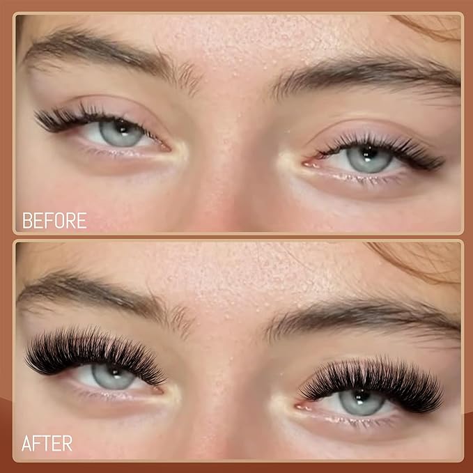 Geeneiya 200D Full Lash Clusters Kit Thick Lash Extension Kit 10-18mm Wispy Cluster Eyelash Extensions Individual Eyelashes Kit with Lash Bond and Seal DIY Lashes Applicator for Beginners