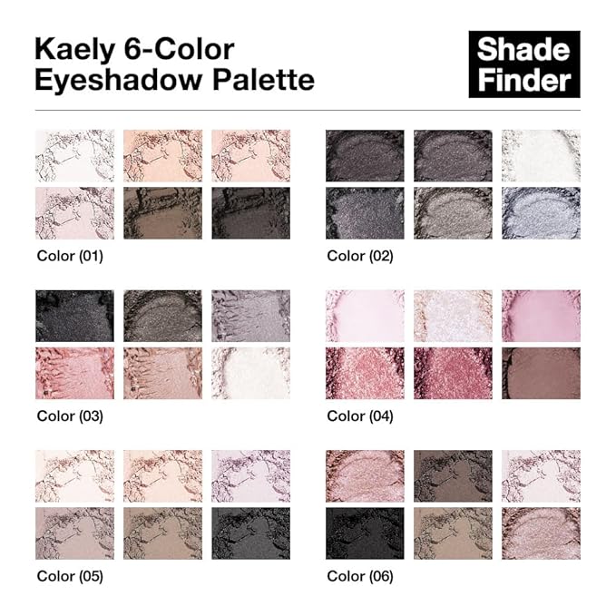 6 Color Eyeshadow Makeup Palette, 6 Rose Gold Dark Brown Nude Black Coffee Champagne Gold Eyeshadows Palette, Everyday Matte Shimmer Finish Eye Makeup Looks,Travel Friendly Size, Built-in Mirror 06#