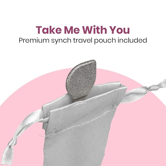 Lindo Beauty Buffer - Microdermabrasion Tool, Diamond Infused, Embedded Silicone Lip Scrubber, for Smooth Skin, Radiant Complexion, Travel Pouch Included (Beauty Buffer)