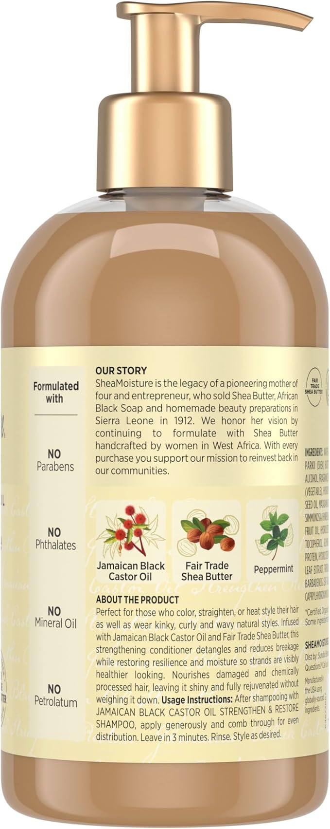 Shea Moisture Jamaican Black Castor Oil Strengthen, Grow & Restore Conditioner - 13 oz