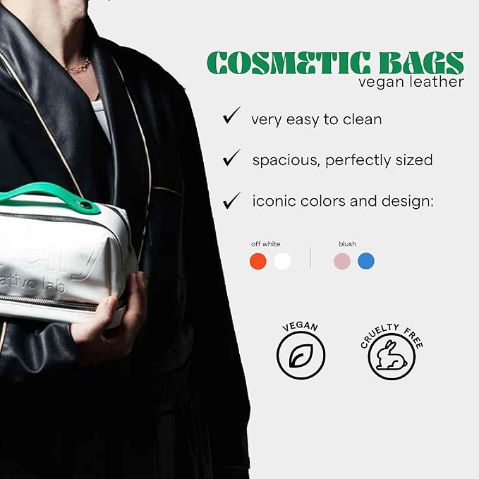 SARELLY, Makeup Bag, Perfect for Makeup Brushes, Vegan Leather, Pink Color, Sarelly Creative Lab