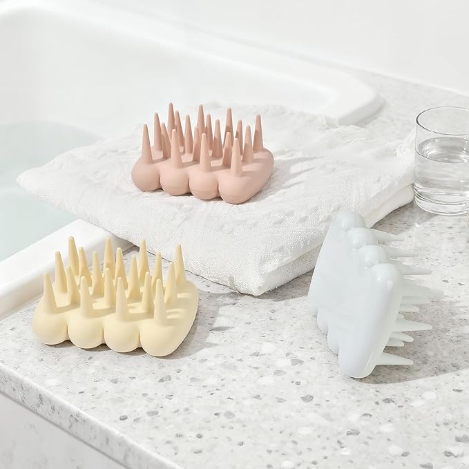 KISMETICS Luxury Shampoo Brush, Scalp Massager and Exfoliator Features Soft Bristles to Aid in Dandruff Relief, Increase Circulation, Stimulate Hair Growth for Healthy Looking Hair
