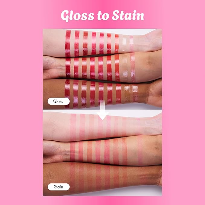 COLORGRAM Fruity Glass Tint 05 Sweet Persimmon | Korean Long Lasting & Waterproof Lip Stain | Glossy Dewy Lip Gloss, Highly Pigmented Subtle Coral Beige Shade with Glowing effect 0.11 Oz.