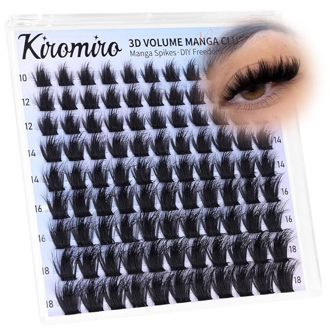 Manga Lash Cluster 3D Volume Cluster Eyelash Extensions 10-18mm Thick DIY Individual Lashes Spike Eyelash Clusters Wispy Lash Clusters