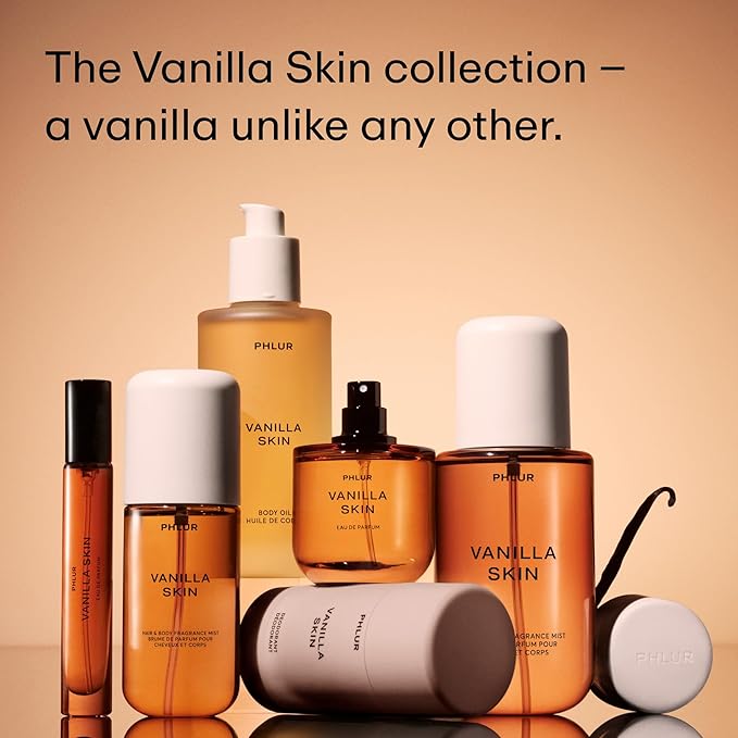 PHLUR Vanilla Skin Body Oil For Women & Men - Lightweight & Nourishing - With Ceramide-Rich Oils & Skin-Mimicking Lipids - Pink Pepper, Cashmere Wood & Sandalwood Scented (4 Fl Oz)