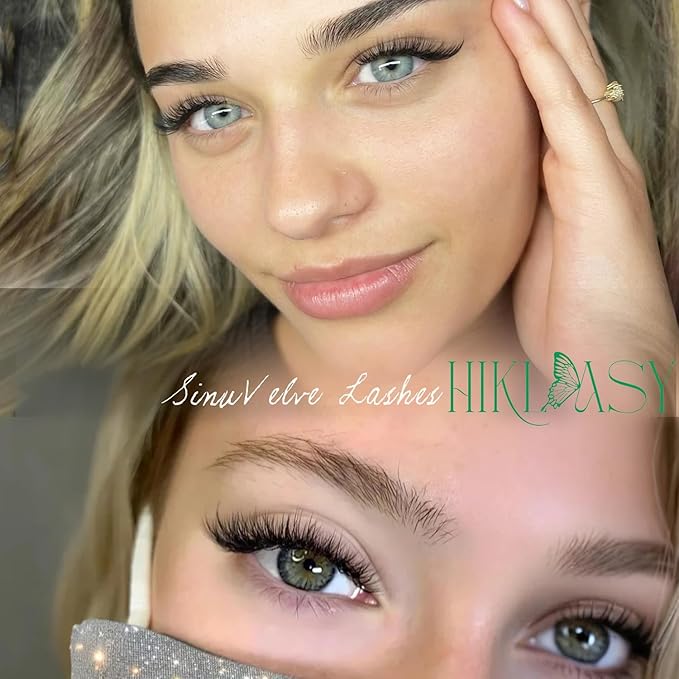 SinuVelve Lashes Natural Look 13mm Super Soft False Strip Lashes,Eco Friendly Wispy Mink Lashes Pack 7 Pairs D Curl,Cat Eye Short Lashes Thin Band,Reusable Wispy Eyelash Light Weight By Hiklasy.
