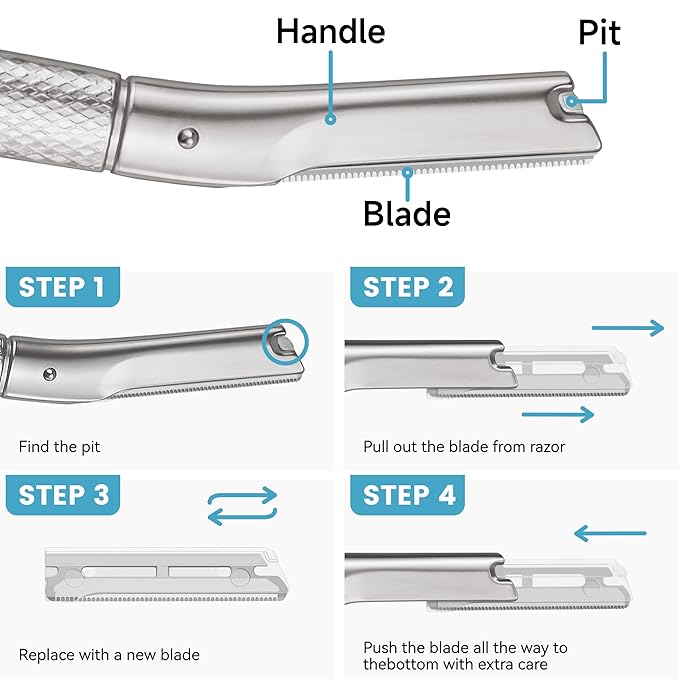18-Pack Replacement Blades for Women's Eyebrow Razor