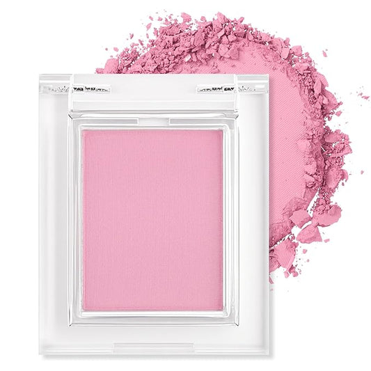 Erinde Single Matte Eyeshadow Palette, Velvet Eye Shadow Compact Powder Natural Makeup, Long-Lasting Eye Makeup, Ultra-Blendable, Pigmented Color, Vegan Formula, H09 Half Pink