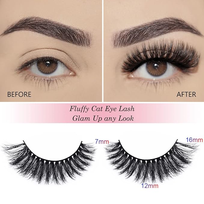 Lashes Bulk 30 Pair Wholesale Faux Mink Eyelashes 5D Fluffy Eyelash 15mm 18mm 20mm Natural Medium Length Fake Lash with Portable Pack