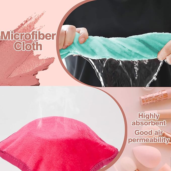 Sukh Makeup Remover Cloth - 7PCS Makeup Cloth Microfiber for Facial Cleaning 6" x 6" Reusable Face Wash Cloth for All Skin Types Face Wash Cloth Soft Makeup Towels Facial Cleansing Cloths for Women