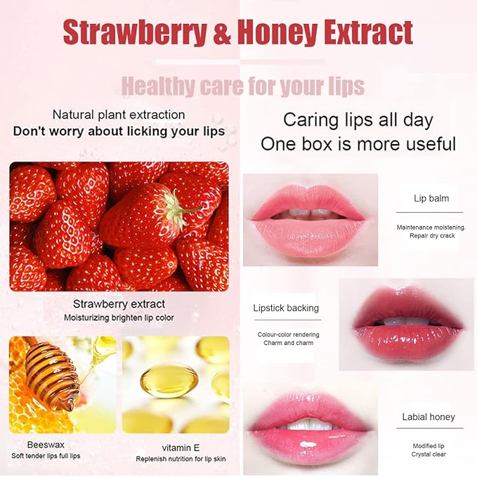 Lip Balm Sleeping Lip Mask, Long-Lasting Nourishing & Moisturizing Lip Night Care Lip Anti-chapped Lip Cream Lip Skin Care (Apple)