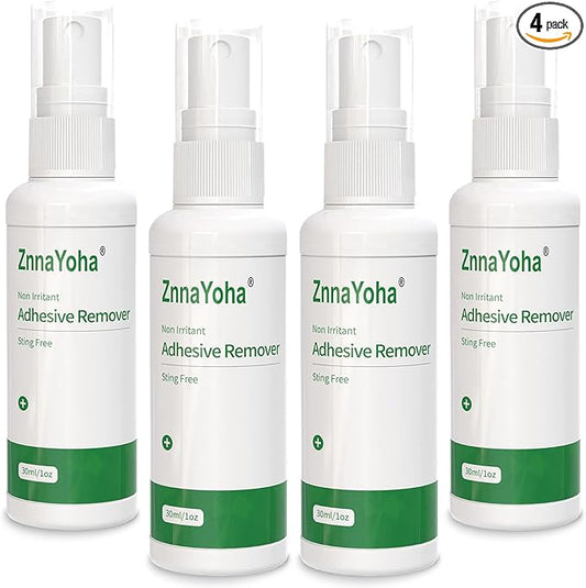 Adhesive Remover Spray, No-Sting Medical Adhesive Spray, Ideal for Ostomy Patients, Sensitive Skin and Bandage Removal, Low Residue, Quick Dry, Non-Sticky Formula,4oz/ 120ml