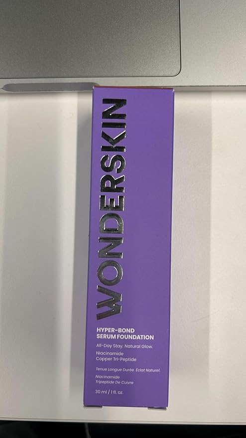 Wonderskin Hyper Bond All-Day Stay Serum Foundation – Waterproof, Transfer-Proof, 24HR Longwear Face Makeup with Niacinamide & Hyaluronic Acid – Lightweight, Natural Finish (Mood)