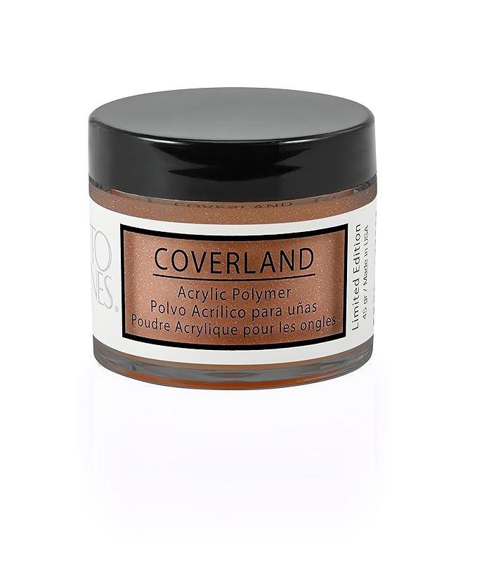 Tones Coverland Acrylic Nail Powder "Max Brown" - Limited Edition Acrylic Powder for Nail Design, Sculpting, and Masking Nail Bed Imperfections - Professional Acrylic Nail Supplies - (1.5 Oz)