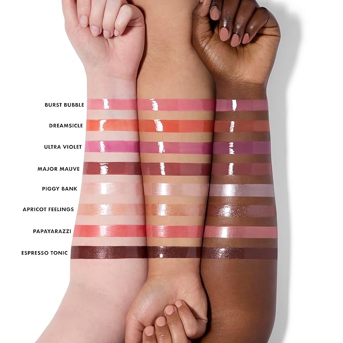 e.l.f. Glow Reviver Plumping Lip Oil, Tinted Lip Plumper For A High-Shine, Plump Finish, Infused With Jojoba Oil, Vegan & Cruelty-Free, Papayarazzi